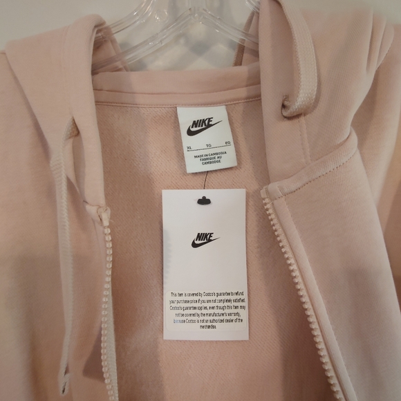 Nike Women's Light Pink Zip-Up Hoodie - Picture 4 of 5
